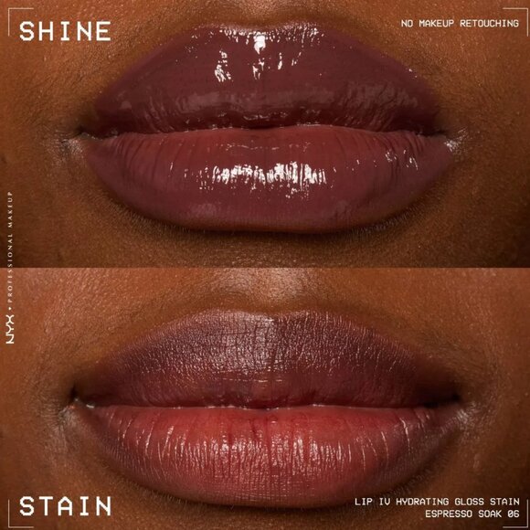 NYX Professional Makeup Lip IV Hydrating Lip Gloss Stain=- ESPRESSO SOAK - Picture 4 of 8